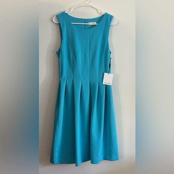 Calvin Klein Women's Teal Blue Midi Dress NWT - Picture 3 of 4